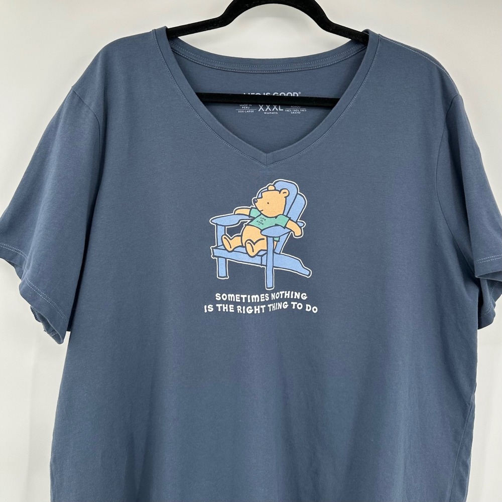 Life is Good Winnie The Pooh Adirondack Short‎ Sleeve Crusher Vee Size XXXL NWT - Picture 4 of 9